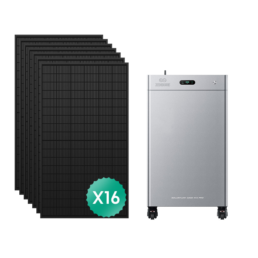 Zendure SolarFlow 4000 Mix Pro mit Solarmodulen im Einsatz