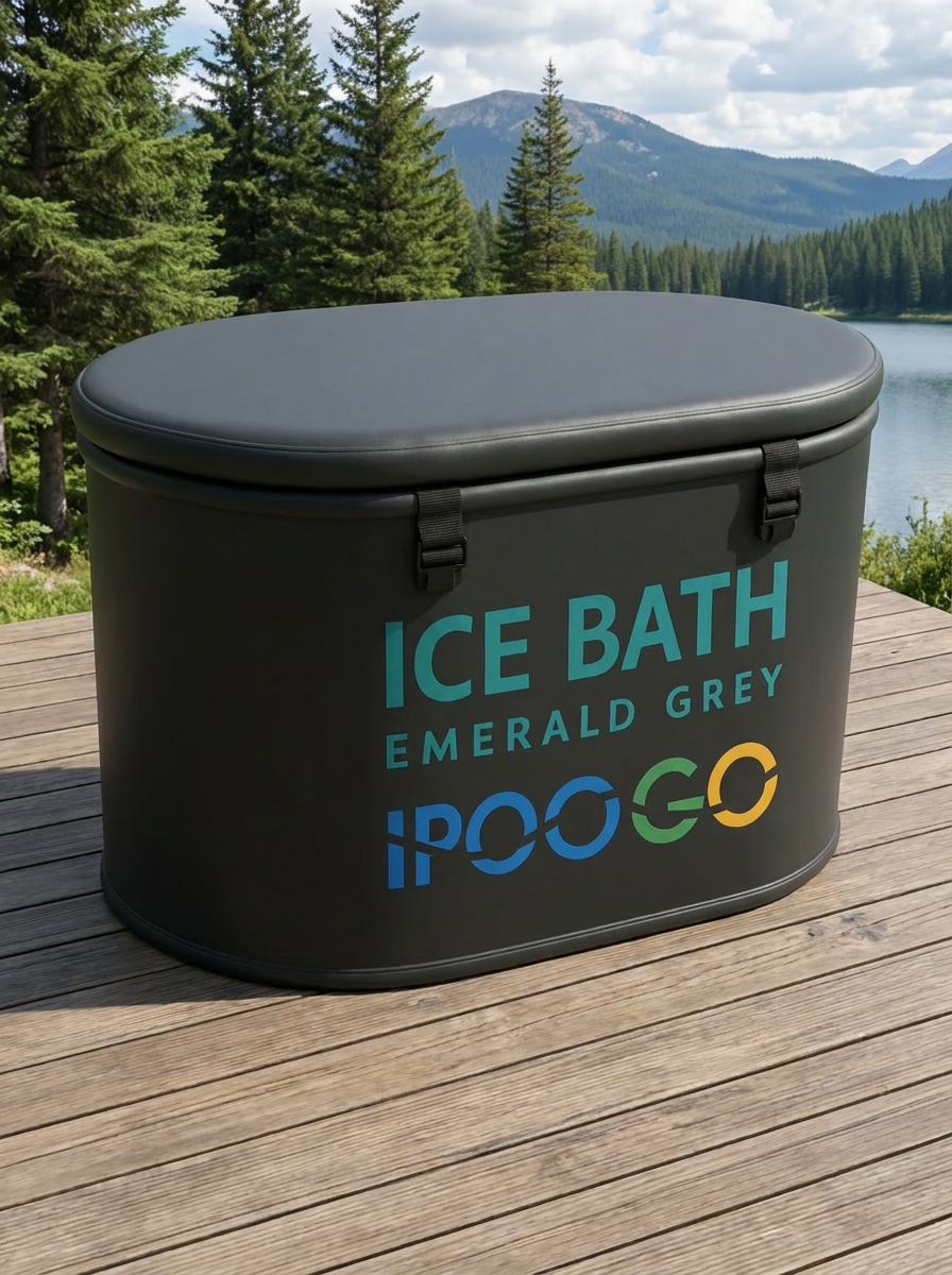 iPoolGo Eisbad auf Holzterrasse