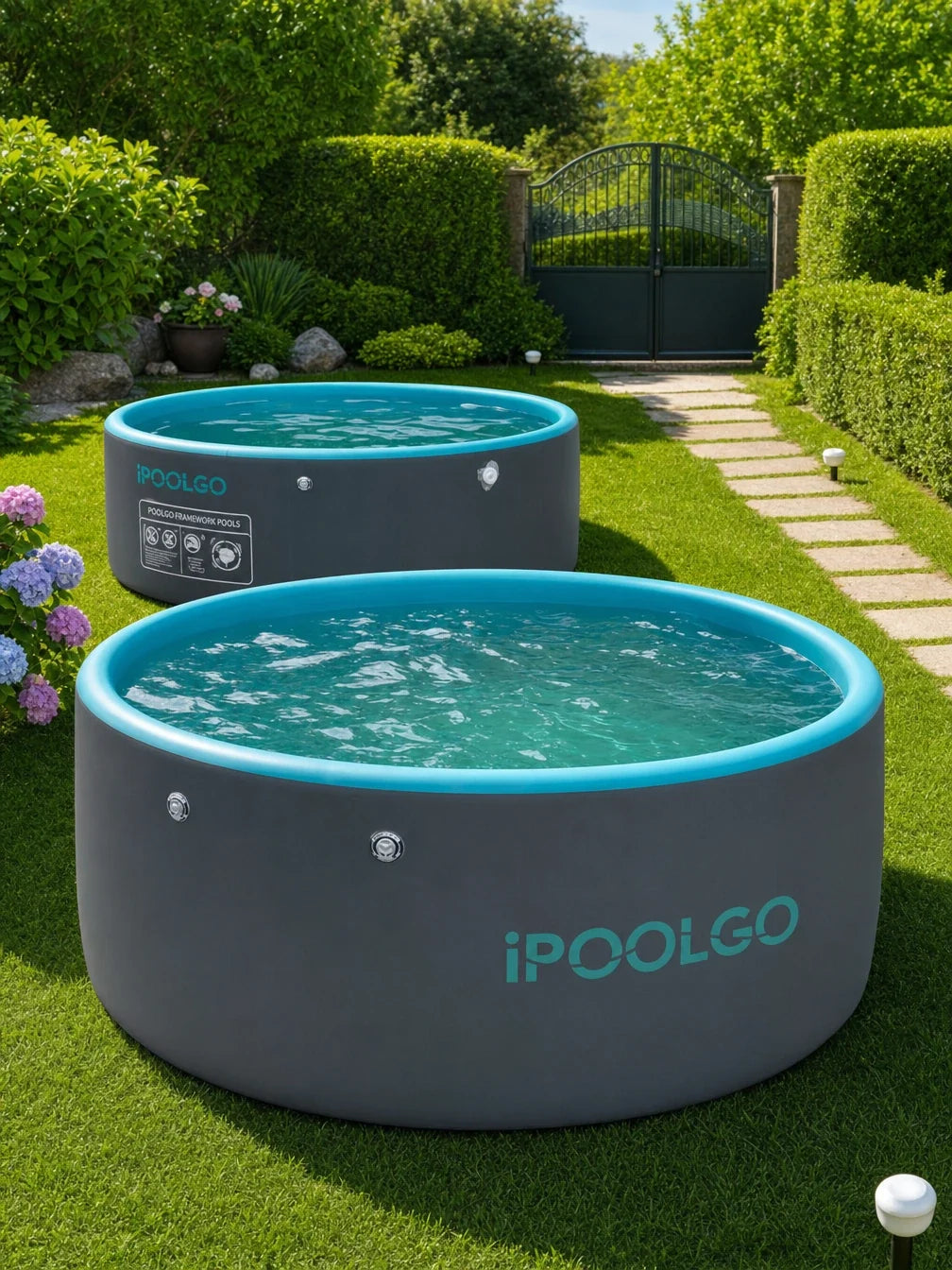Zwei iPoolGo Pools im Garten